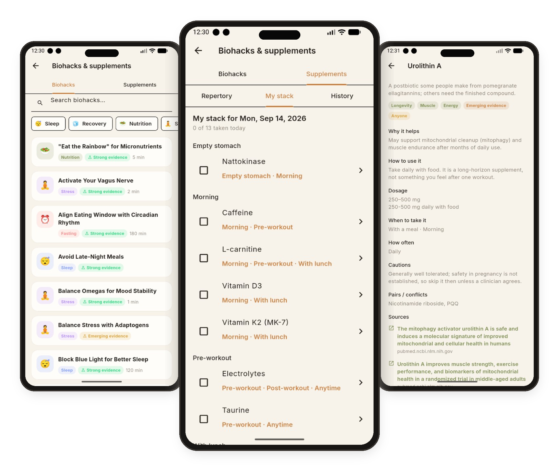 Build your own supplement stacks
